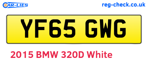 YF65GWG are the vehicle registration plates.