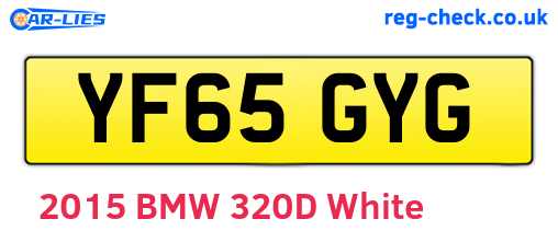 YF65GYG are the vehicle registration plates.