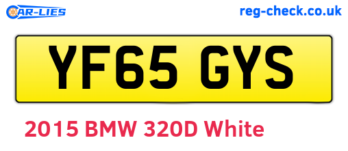 YF65GYS are the vehicle registration plates.