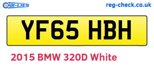 YF65HBH are the vehicle registration plates.