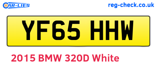 YF65HHW are the vehicle registration plates.