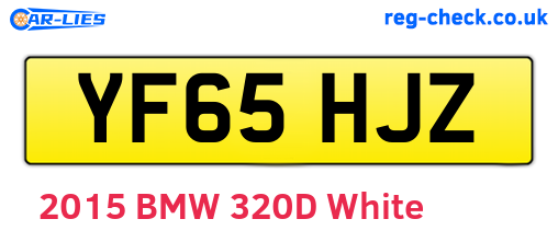 YF65HJZ are the vehicle registration plates.