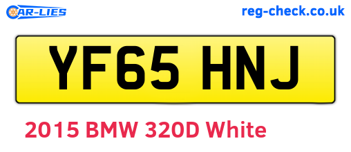 YF65HNJ are the vehicle registration plates.