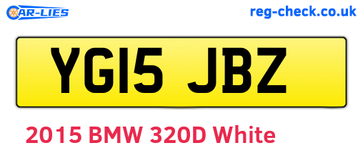 YG15JBZ are the vehicle registration plates.