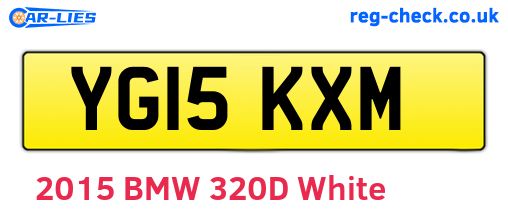 YG15KXM are the vehicle registration plates.