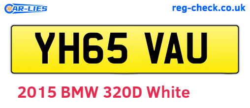 YH65VAU are the vehicle registration plates.