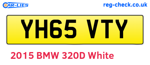 YH65VTY are the vehicle registration plates.