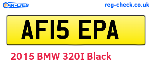 AF15EPA are the vehicle registration plates.