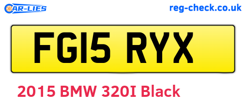 FG15RYX are the vehicle registration plates.