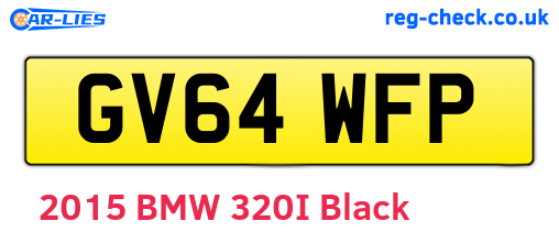 GV64WFP are the vehicle registration plates.