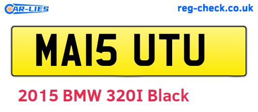 MA15UTU are the vehicle registration plates.