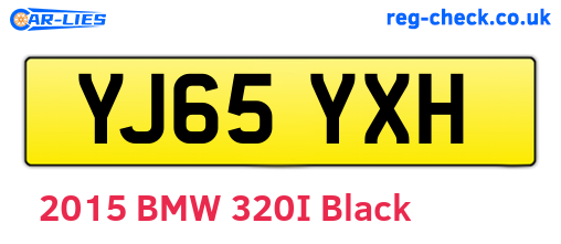 YJ65YXH are the vehicle registration plates.