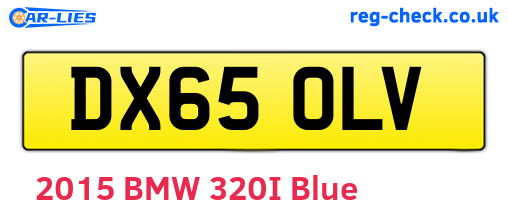 DX65OLV are the vehicle registration plates.