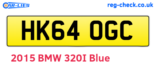 HK64OGC are the vehicle registration plates.