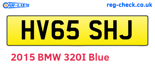 HV65SHJ are the vehicle registration plates.