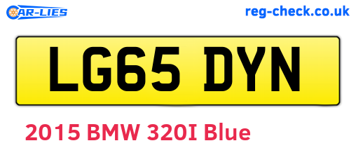 LG65DYN are the vehicle registration plates.