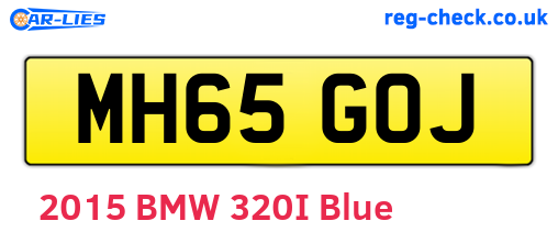 MH65GOJ are the vehicle registration plates.