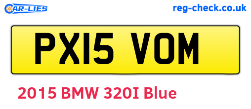 PX15VOM are the vehicle registration plates.