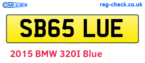 SB65LUE are the vehicle registration plates.
