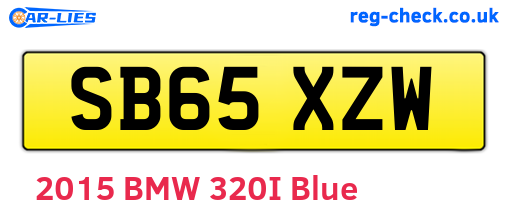 SB65XZW are the vehicle registration plates.