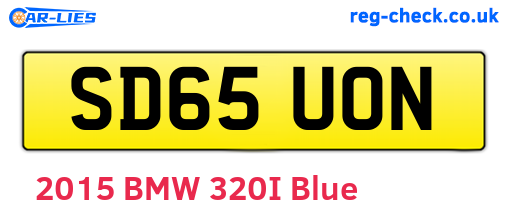 SD65UON are the vehicle registration plates.