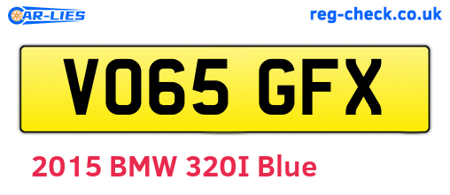 VO65GFX are the vehicle registration plates.
