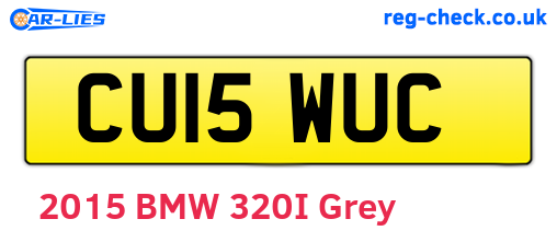 CU15WUC are the vehicle registration plates.