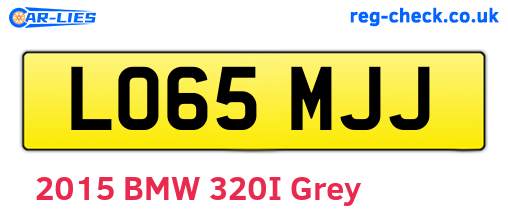LO65MJJ are the vehicle registration plates.