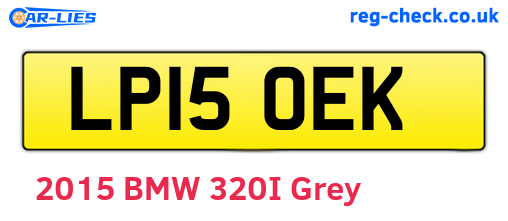 LP15OEK are the vehicle registration plates.