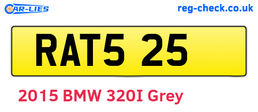 RAT525 are the vehicle registration plates.