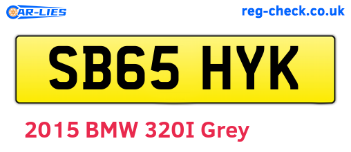 SB65HYK are the vehicle registration plates.