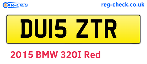 DU15ZTR are the vehicle registration plates.