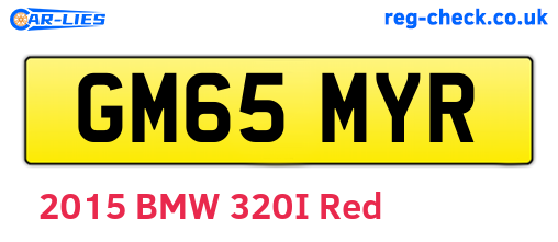 GM65MYR are the vehicle registration plates.
