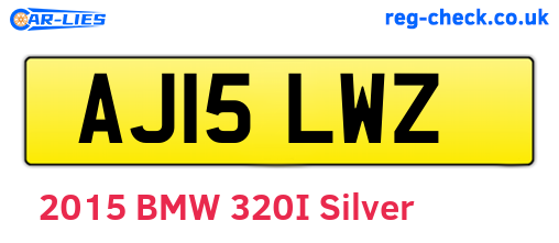 AJ15LWZ are the vehicle registration plates.