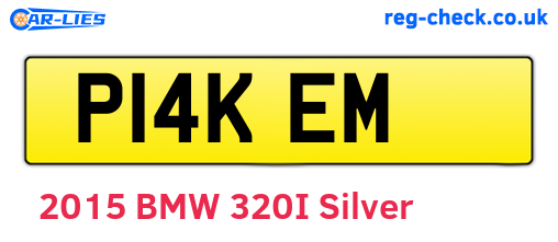 P14KEM are the vehicle registration plates.