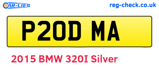 P20DMA are the vehicle registration plates.
