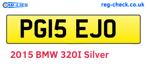 PG15EJO are the vehicle registration plates.