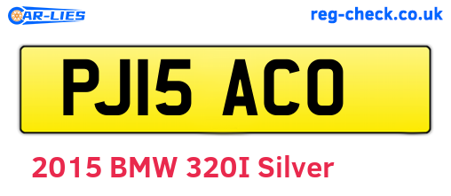 PJ15ACO are the vehicle registration plates.
