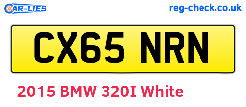 CX65NRN are the vehicle registration plates.
