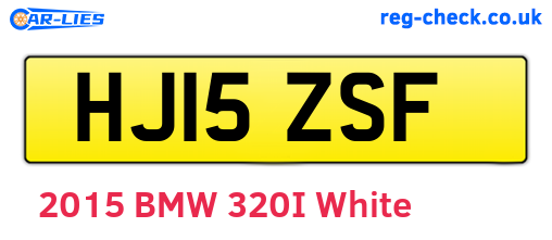 HJ15ZSF are the vehicle registration plates.