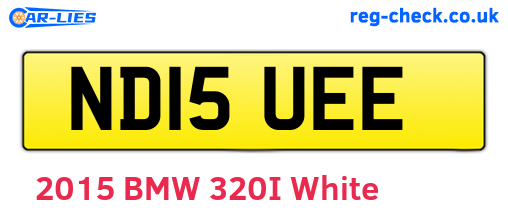 ND15UEE are the vehicle registration plates.