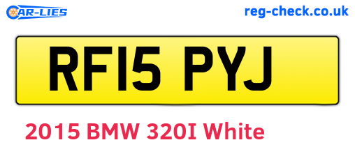 RF15PYJ are the vehicle registration plates.
