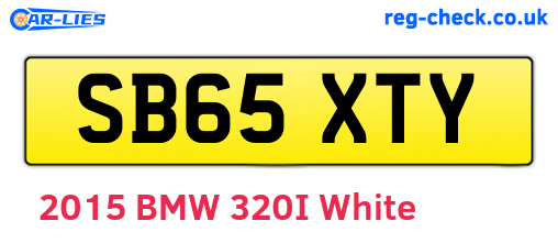 SB65XTY are the vehicle registration plates.