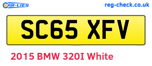 SC65XFV are the vehicle registration plates.