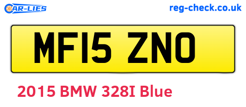 MF15ZNO are the vehicle registration plates.