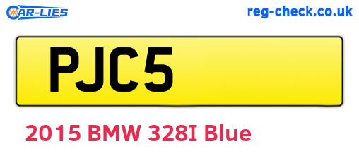 PJC5 are the vehicle registration plates.