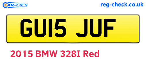 GU15JUF are the vehicle registration plates.