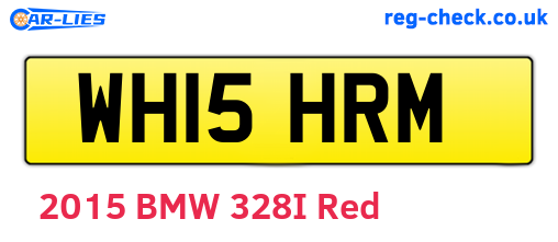 WH15HRM are the vehicle registration plates.