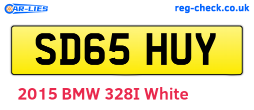 SD65HUY are the vehicle registration plates.