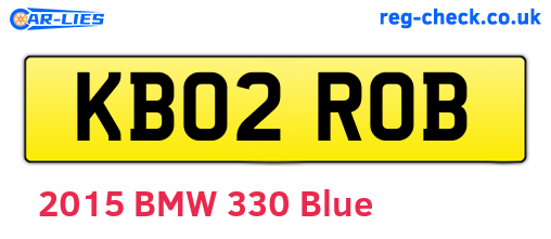 KB02ROB are the vehicle registration plates.